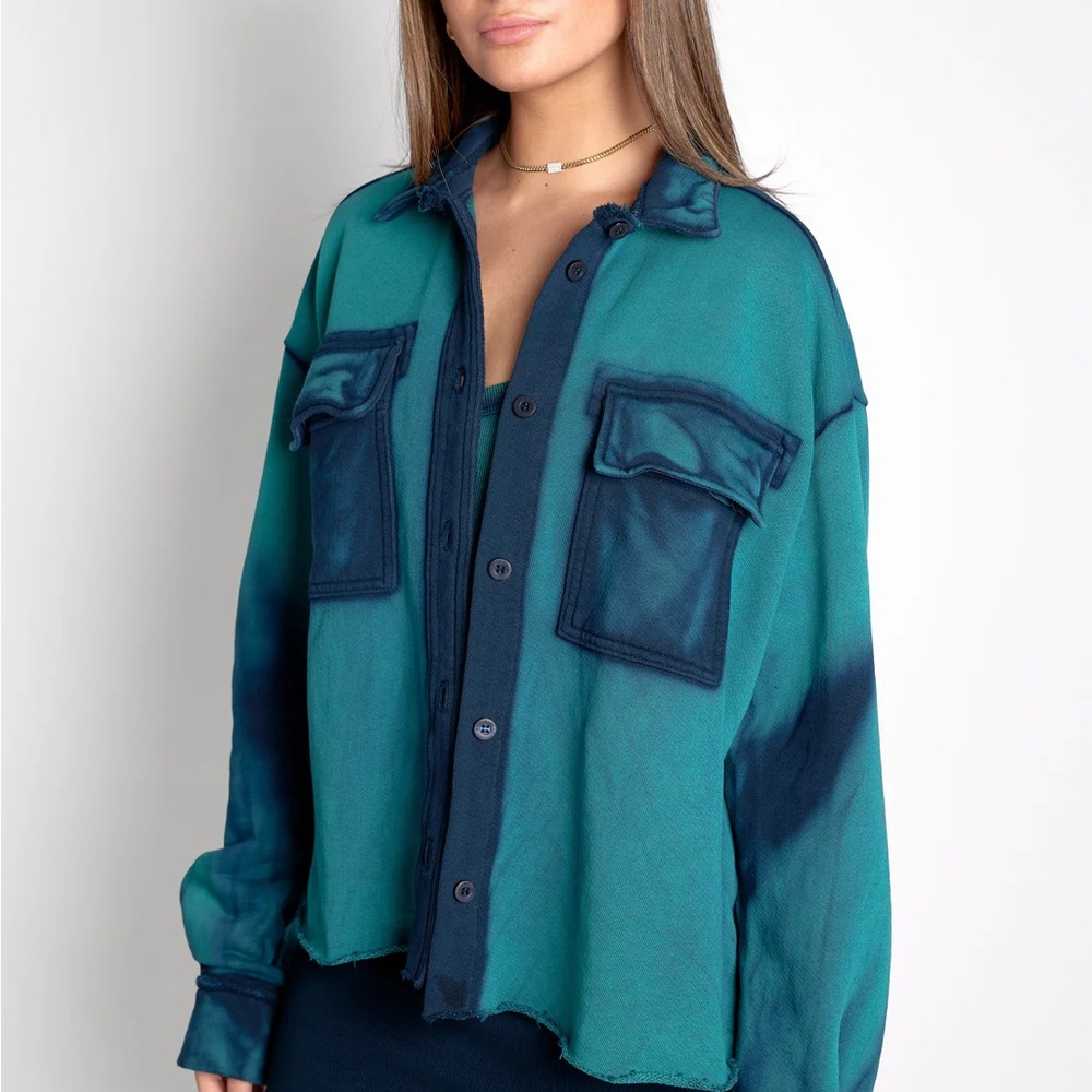 COTTON CITIZEN Brooklyn Button Down Shirt in Blue Cast.